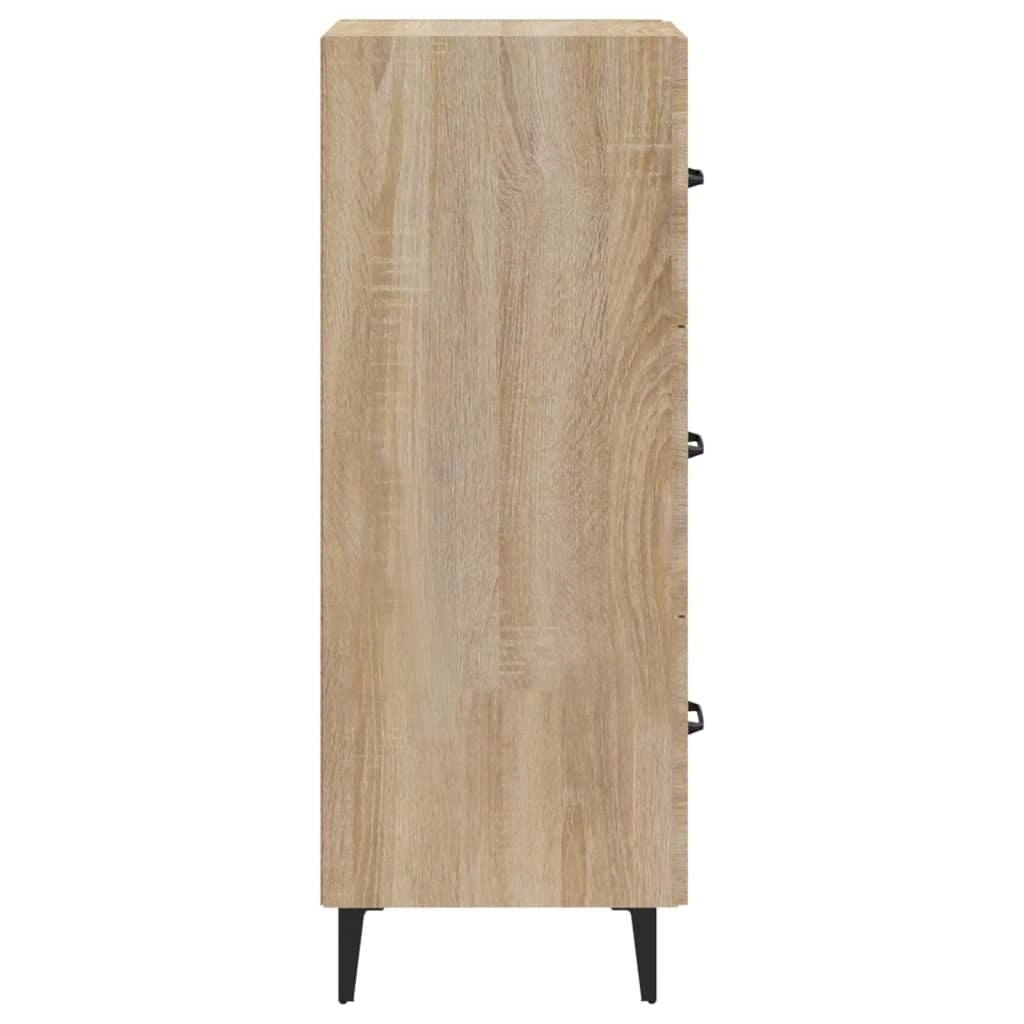 Buffet credenza cassettiera armadio mobile contenitore organizer cucina soggiorno rovere Sonoma 34,5 x 34 x 90 cm legno ingegnerizzato marrone 02_0031544