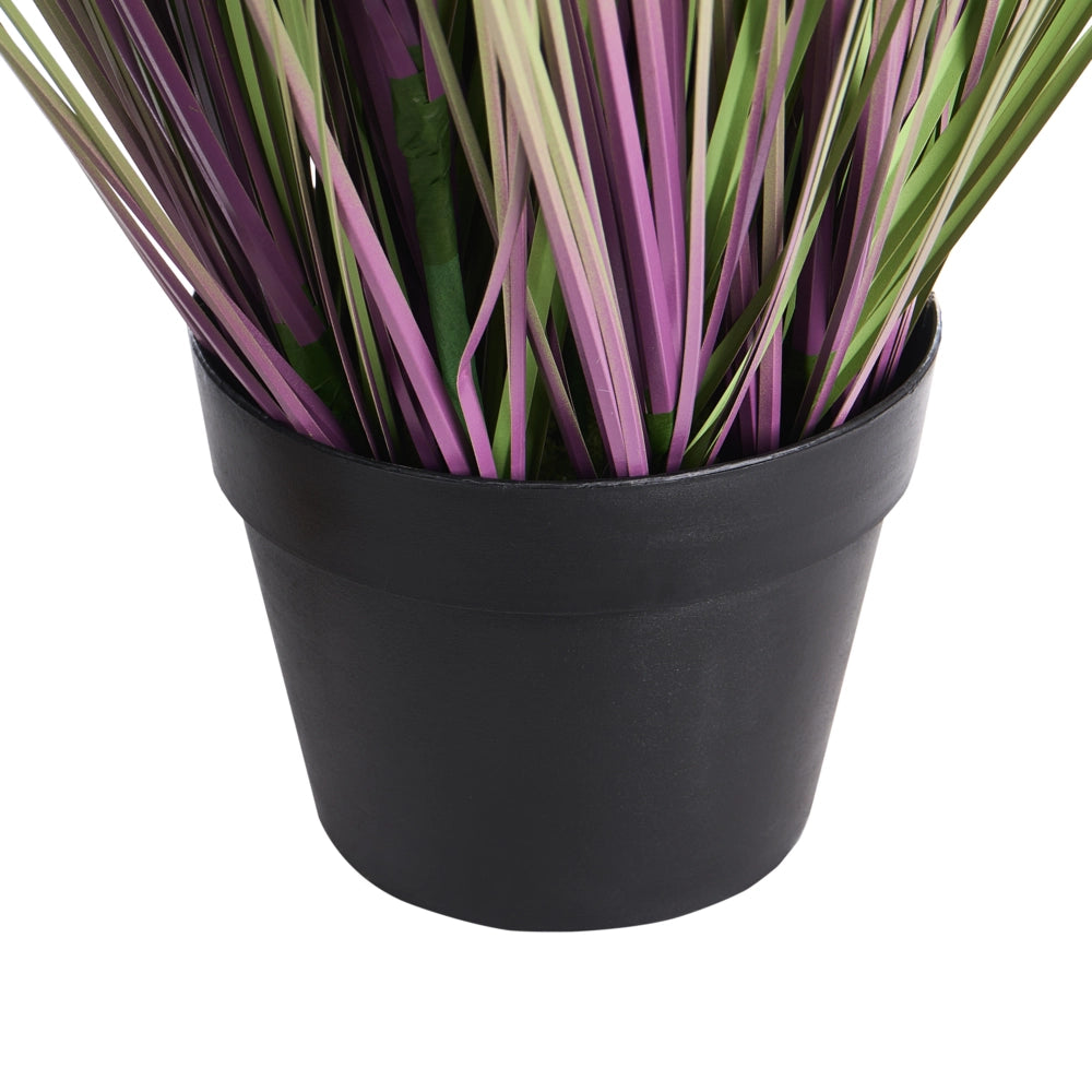 Pianta artificiale in vaso con fiori viola e foglie in plastica nera materiale lavanda 120 cm accessorio decorativo per interni