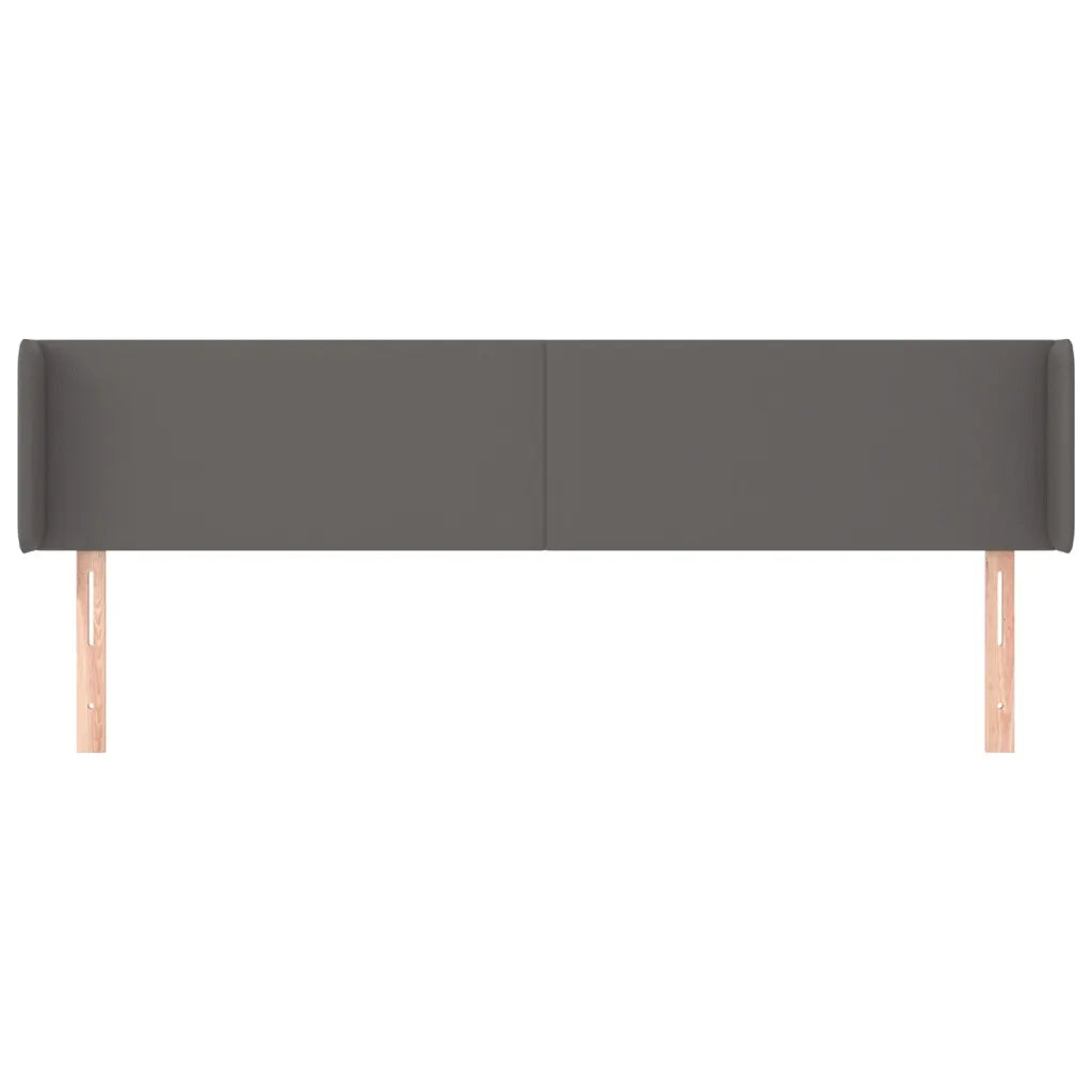 Testiera ad Orecchio-Testata con Orecchie Grigio 203x16x78/88 cm in Similpelle 256967