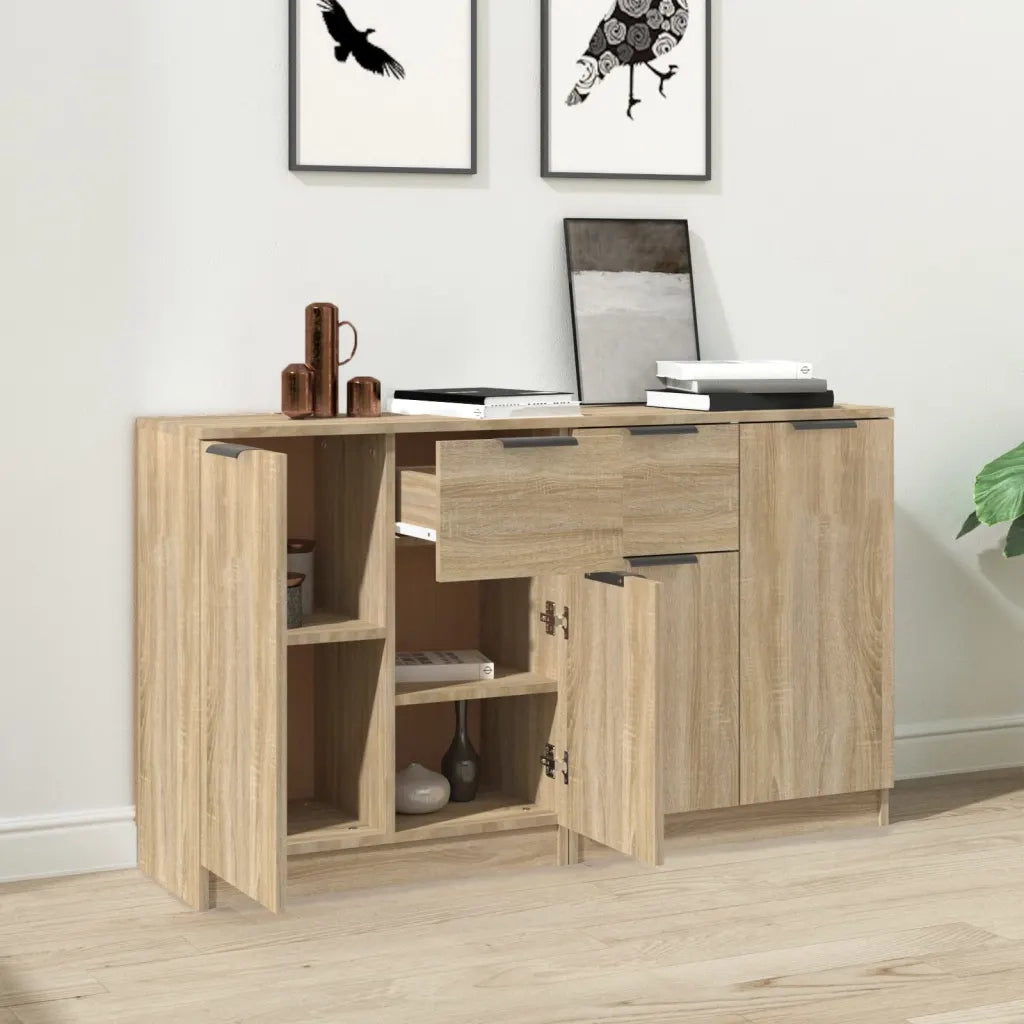 Credenze 2 pz Rovere Sonoma 60x30x70 cm in Legno Multistrato