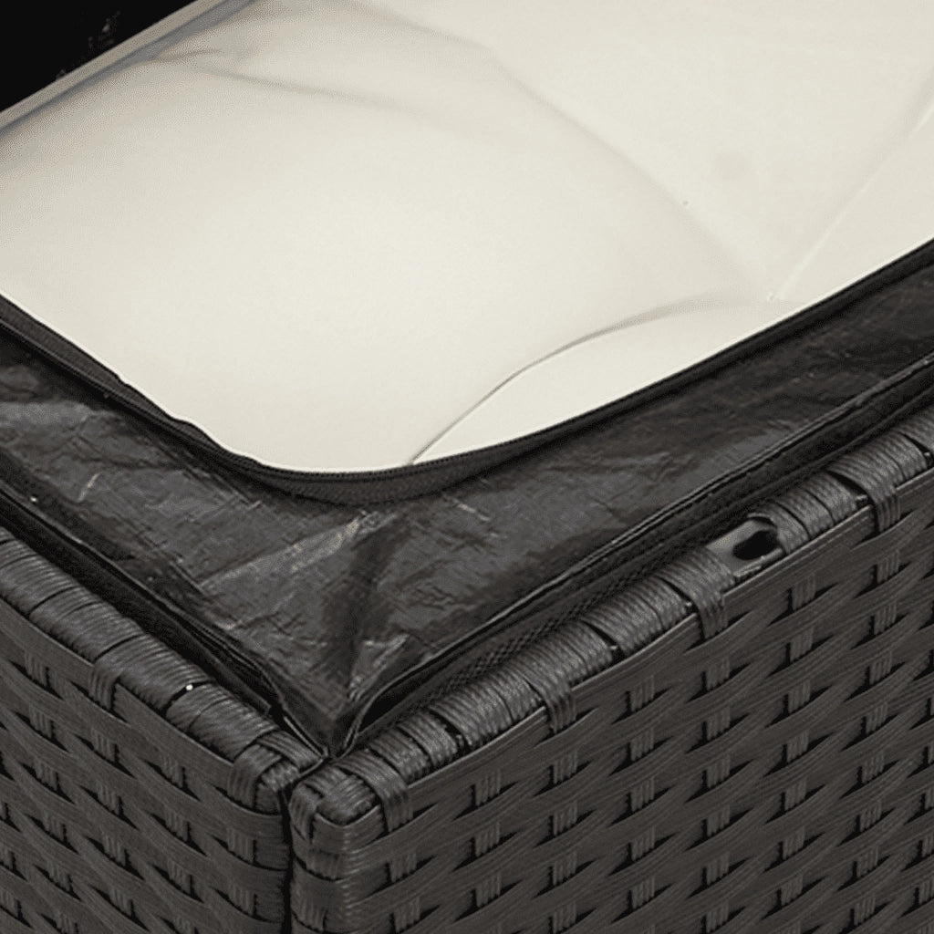 Set Divani da Giardino con Cuscini 8 pz Nero in Polyrattan 3260327