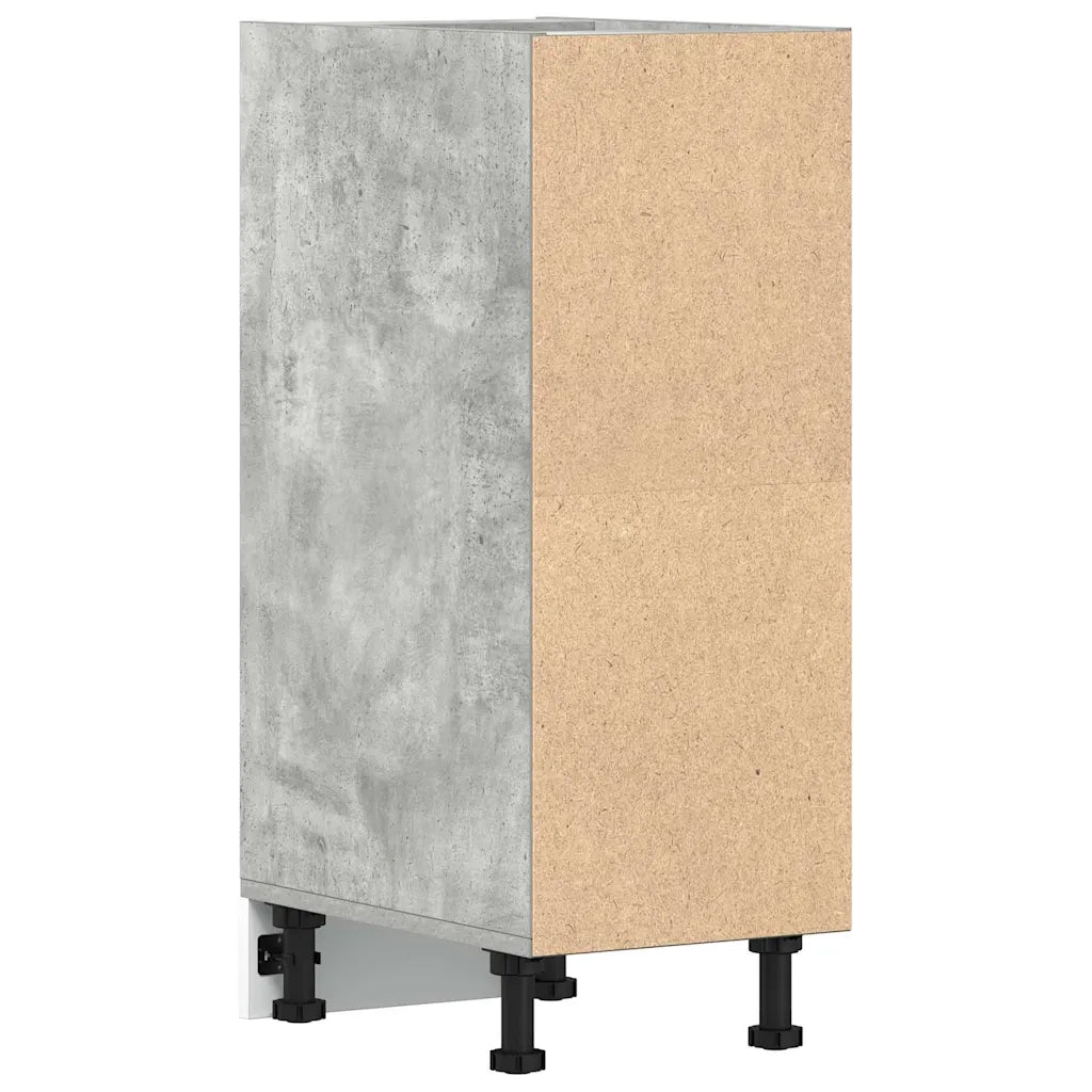 vidaXL Armadio Inferiore “Riga” Grigio Cemento 30x44,5x81,5 cm