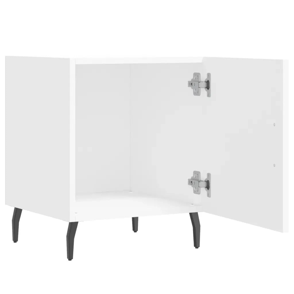 Comodini 2 pz Bianchi 40x40x50 cm in Legno Multistrato