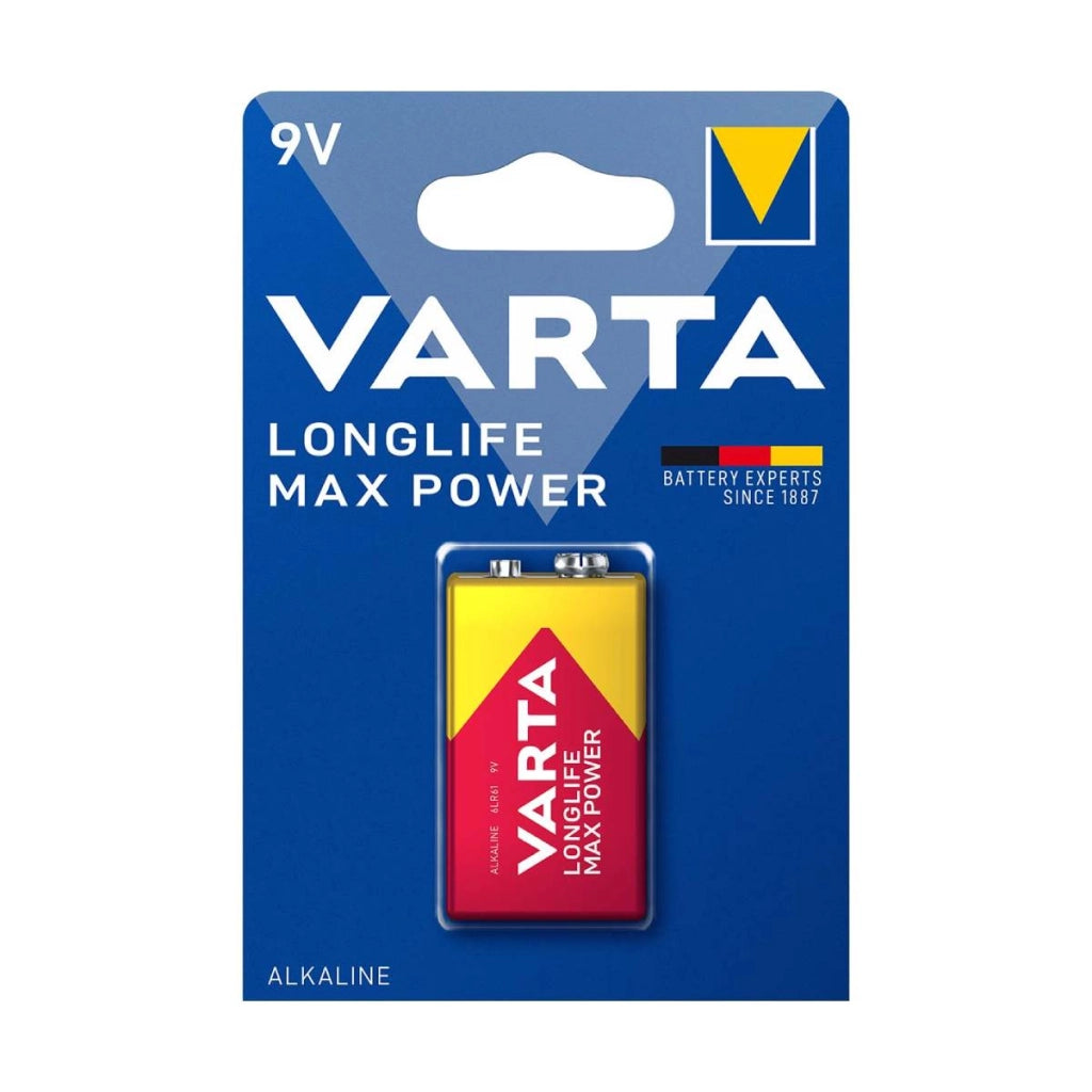 Pile di ricambio alcaline 9V Longlife Max Power  Varta