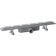 Canalina doccia sifonata in ABS con griglia in acciaio inox regolabile modello Basicflow TEA