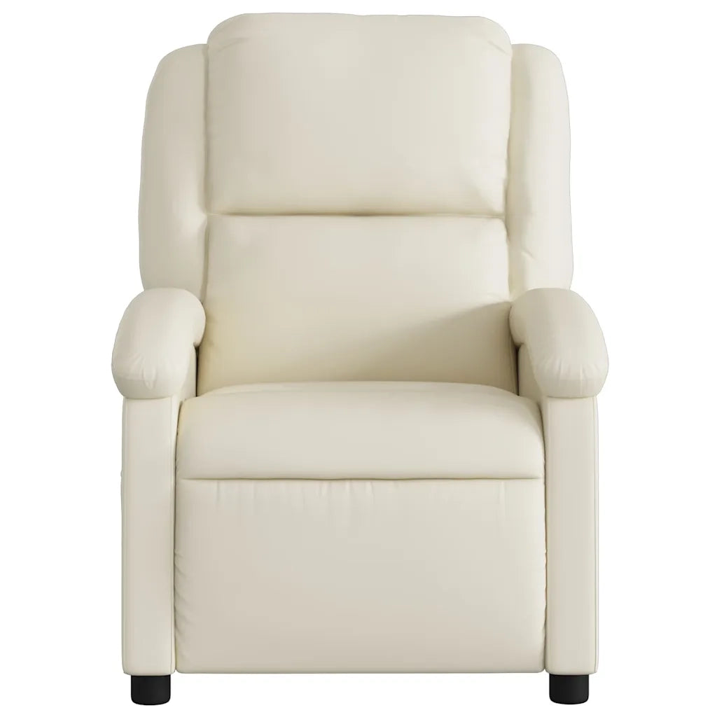 Divano Sedia-Poltrona Reclinabile Elettrica Crema in Similpelle 599140