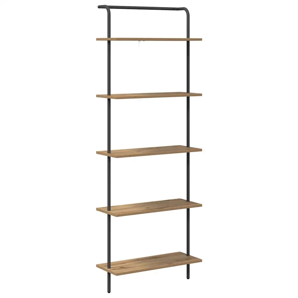 Libreria-Scaffale per Libri-Mobile di Stoccaggio Rovere artigianale 60 x 24 x 168 cm Legno multistrato
