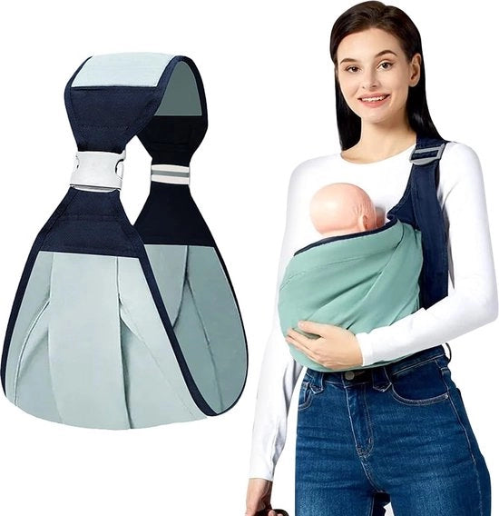 Draagdoek per bambino, con cuscino regolabile, adattabile, per neonati da nascita, fino a 36 mesi, fino a 20 kg, modello verde