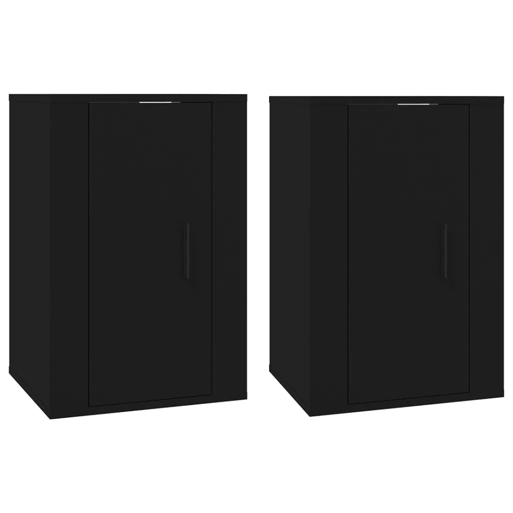 Mobili Porta TV a Parete 2 pz Nero 40x34,5x60 cm 816659