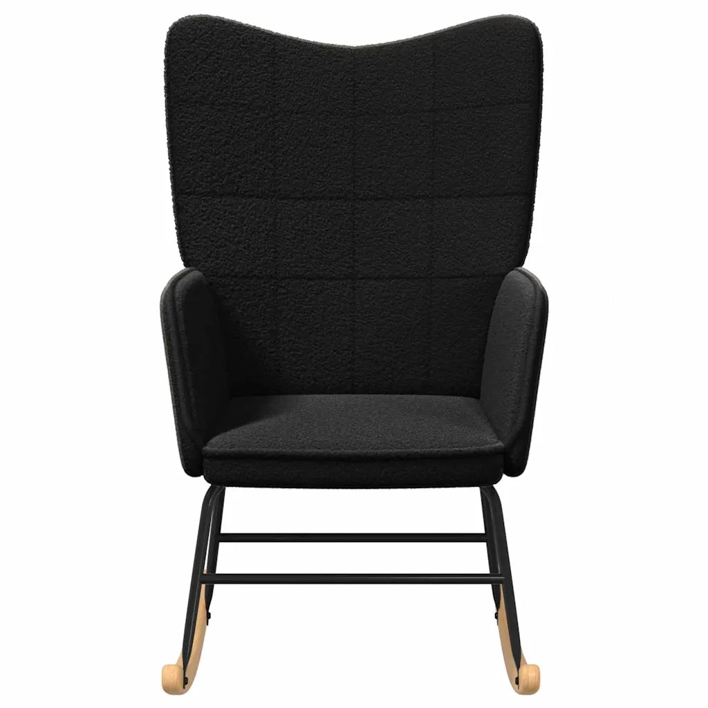 Sedia a dondolo Nero Tessuto Sherpa 42001787