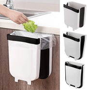 Contenitore per rifiuti 9L con apertura automatica e ripiegabile in plastica per cucina, bagno e auto.