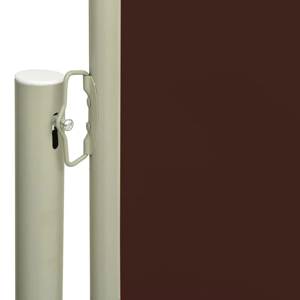 Tenda da sole laterale retrattile/schermo protettivo per patio giardino terrazza balcone 180 x 600 cm marrone 02_0007345