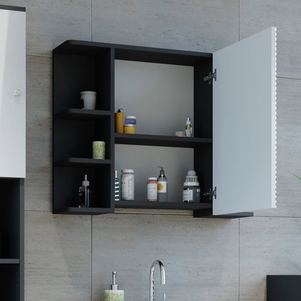 Vicco Specchio contenitore bagno Antracite 79.6 x 64 cm