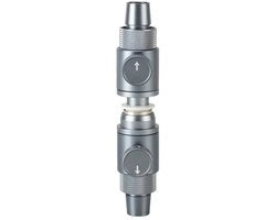 Adattatore per tubi doppia connessione rapida in lega di alluminio con regolatore di flusso d'acqua - 12/16/20 mm - alta tenuta - facile da installare - connettore per tubi