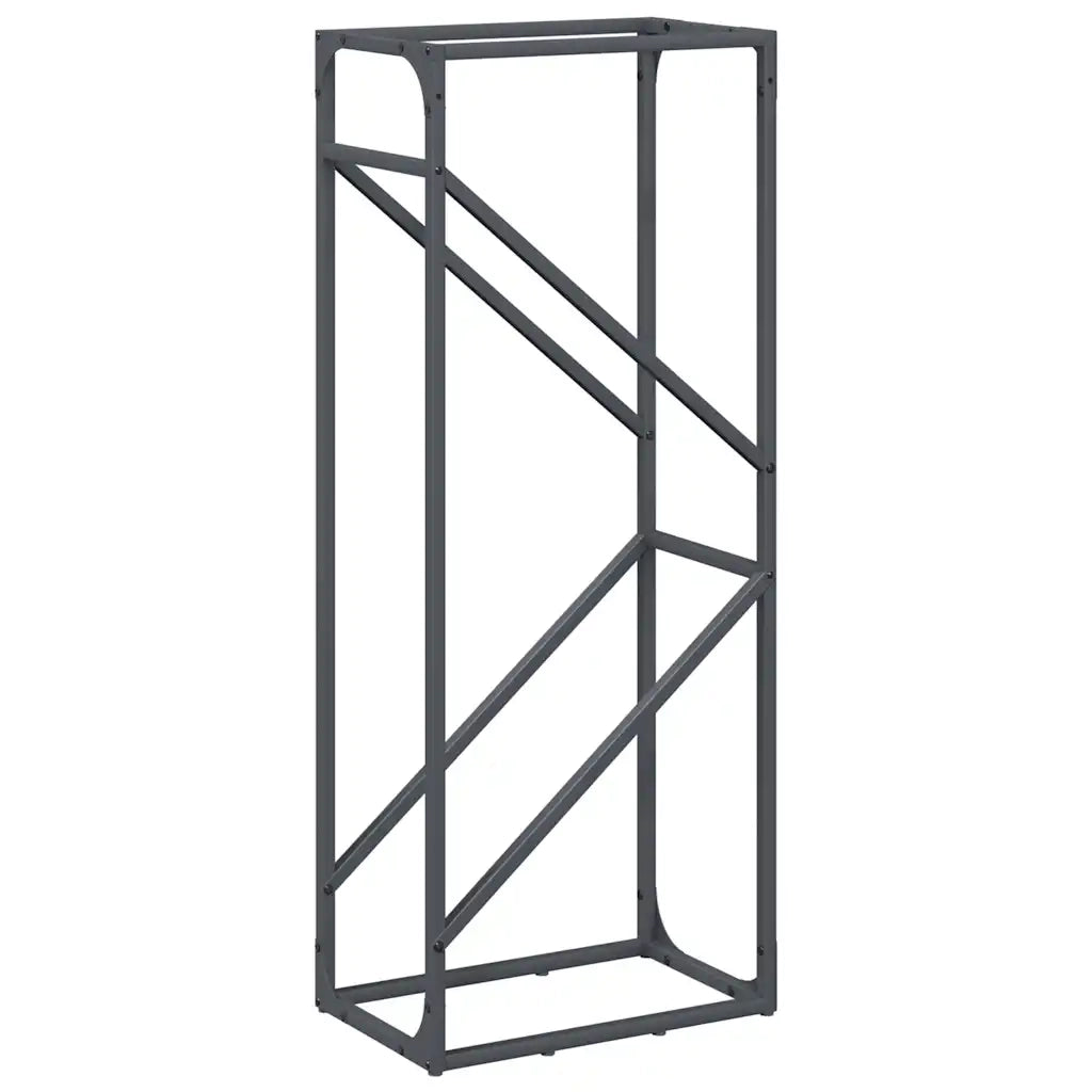 Rastrelliera per Legna da Ardere Antracite 40x25x100 cm 864333