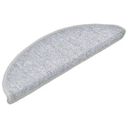 Tappetini per scale 20 pz | Gradini per Scale 56x17x3 cm Grigio chiaro Semicircolari