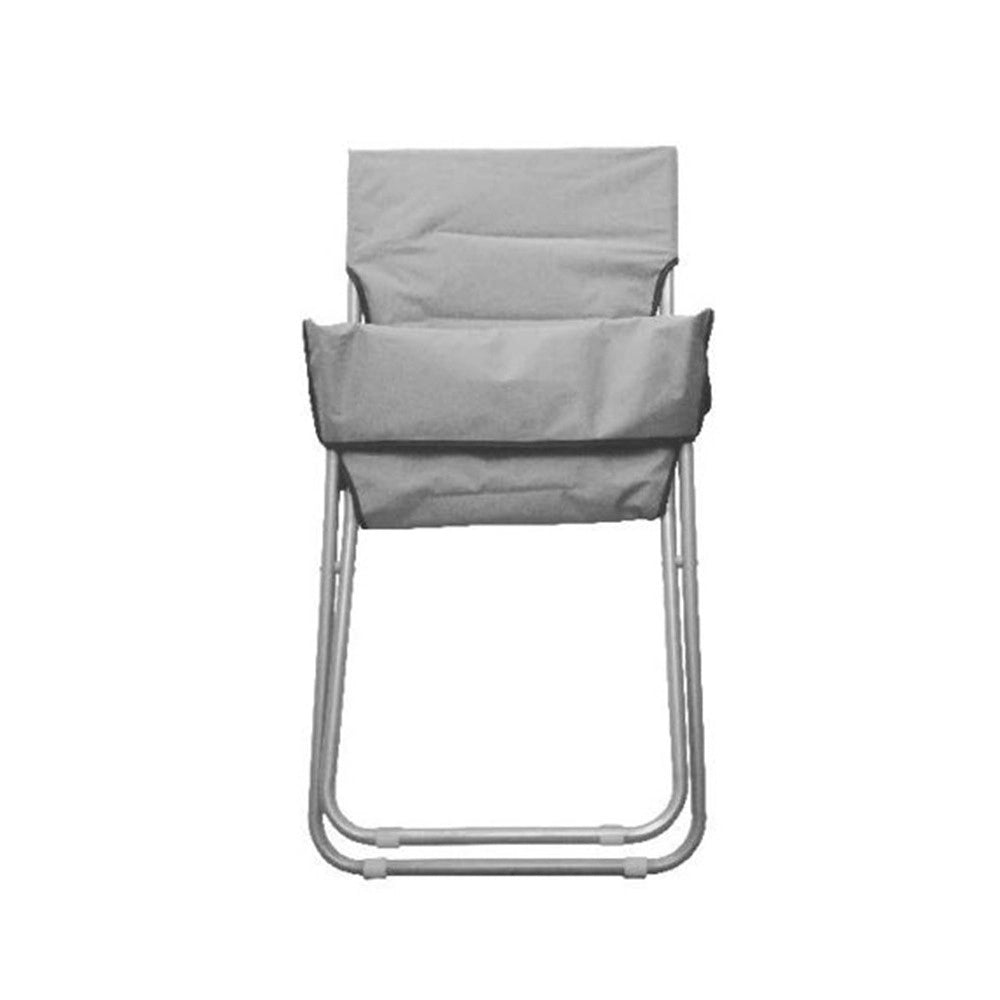 Trade Shop - Sedia Canapone In Poliestere Grigio Imbottita Pieghevole Sdraio Giardino Veranda 281027 -