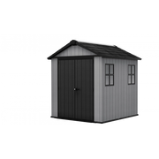Casetta da giardino in resina EVOTECH+ 223x230 cm - con pavimento e doppia porta - carico neve 150 kg/m² – Newton Plus 757/775 - Grigio - Keter
