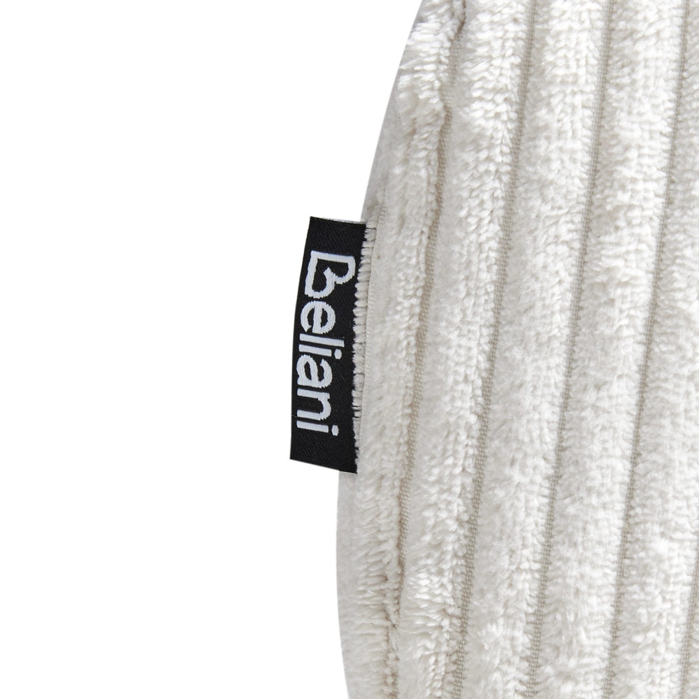 Set di 2 sedie da pranzo in velluto bianco sporco stile retrò seduta rotonda