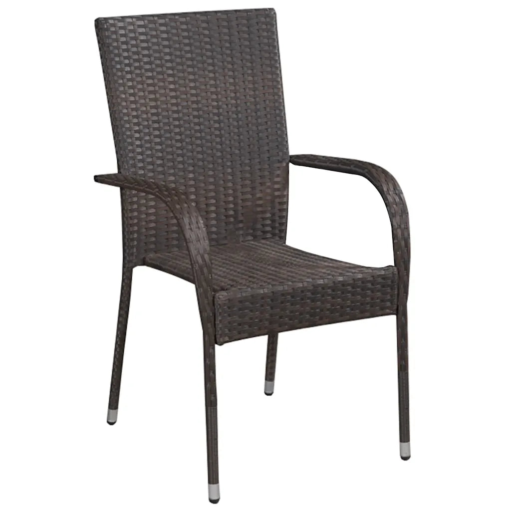 Set Mobili da Pranzo per Giardino 5 pz Marrone