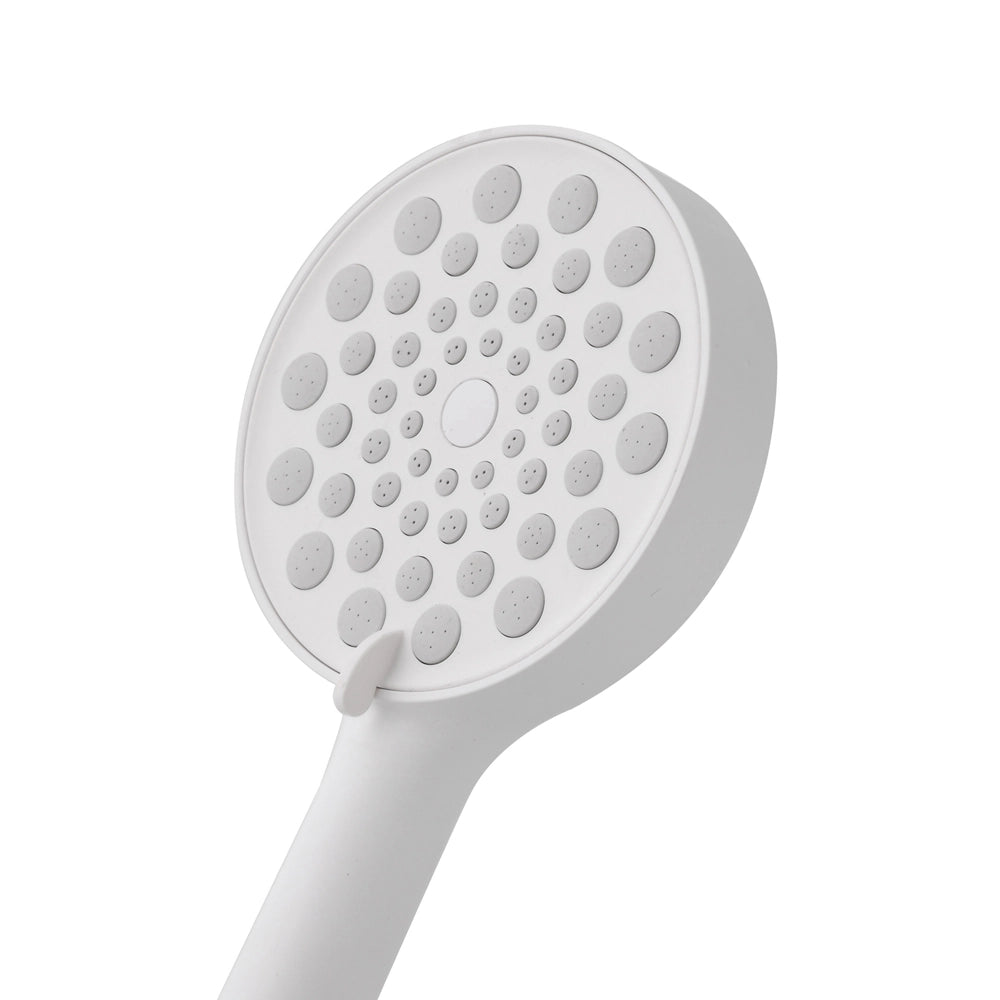 Doccetta tonda 26 cm con tre tipi di getto bianco opaco in ABS Hidra