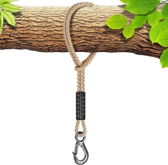 Attacco oscillante Corda - Per sdraio e giocoleria - 50 cm - Naturale - 10 mm