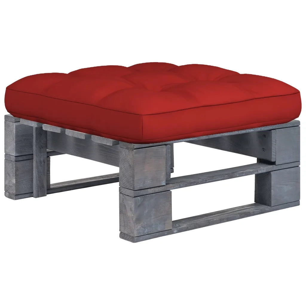 Ottomana da Giardino Pallet in Legno di Pino Impregnato Grigiocod mxl 96573