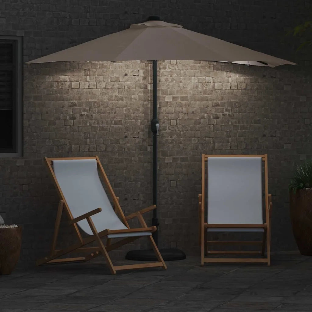 vidaXL Ombrello da giardino Talpa 294 x 150 x 223 cm Tessuto