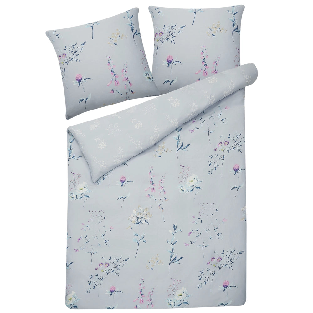 Set di biancheria da letto 155 x 200 cm in cotone a fiori moderno