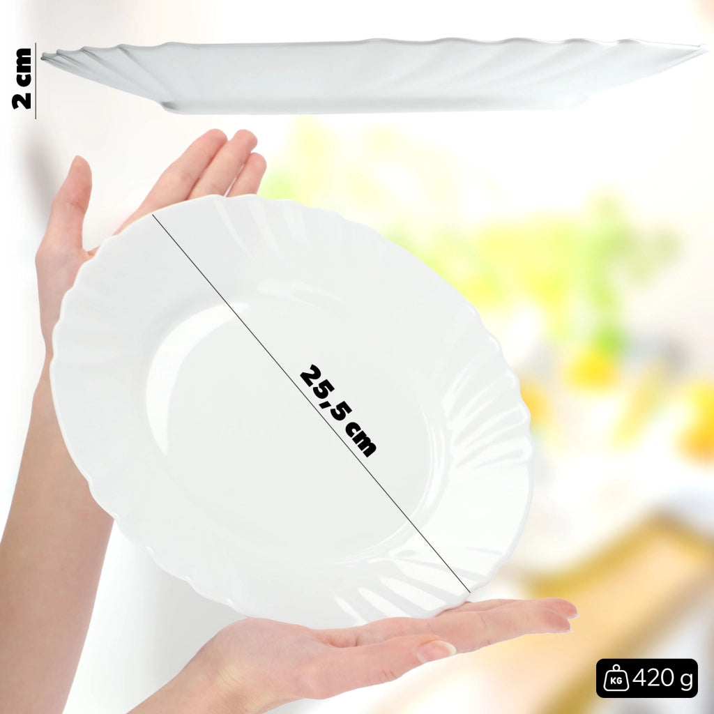 Set di stoviglie KADAX da 18 piatti, colore bianco