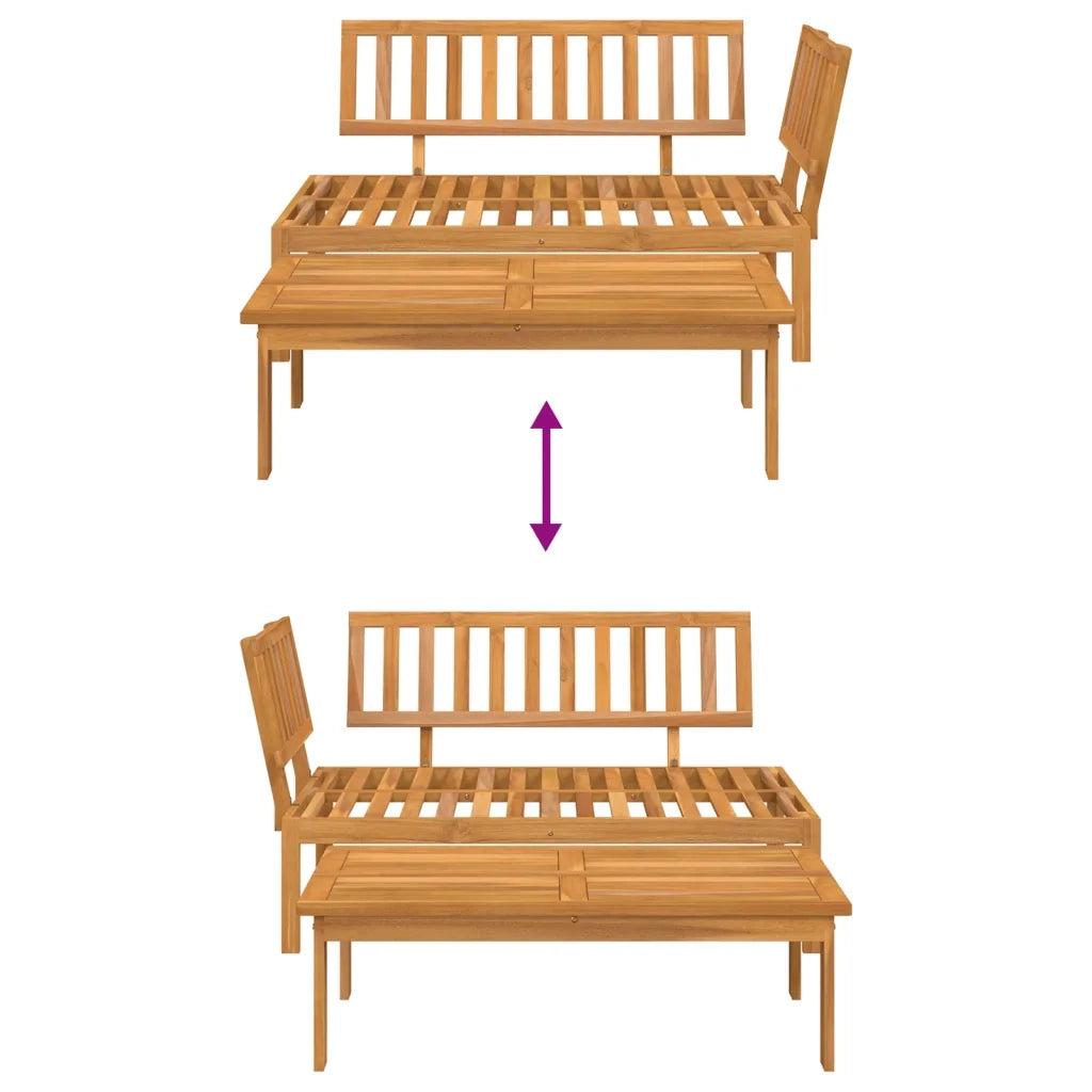 Salotto da Giardino-Set Divani Pallet da Giardino 2pz in Legno Massello di Acacia 233762