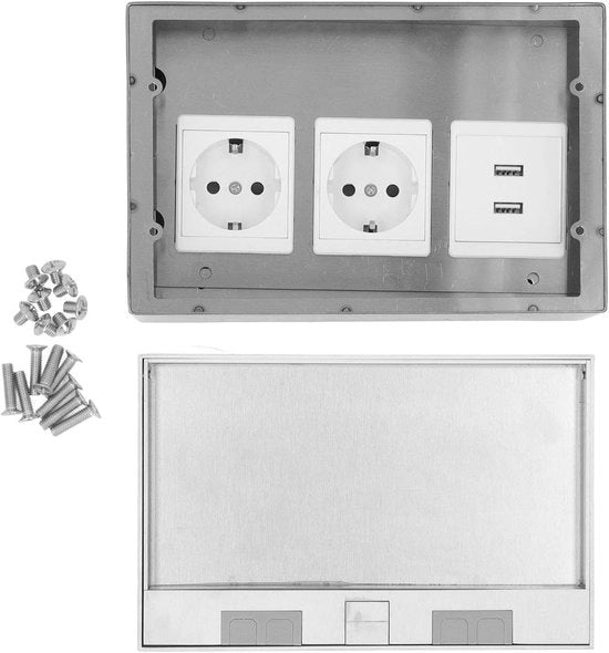 Scatola di scarico per pavimento - Acciaio inossidabile - 4 kW - Connesso con harsa - Acciaio inossidabile - Immergibile - Compatibile con tutti i pavimenti - Acciaio inossidabile Zilver