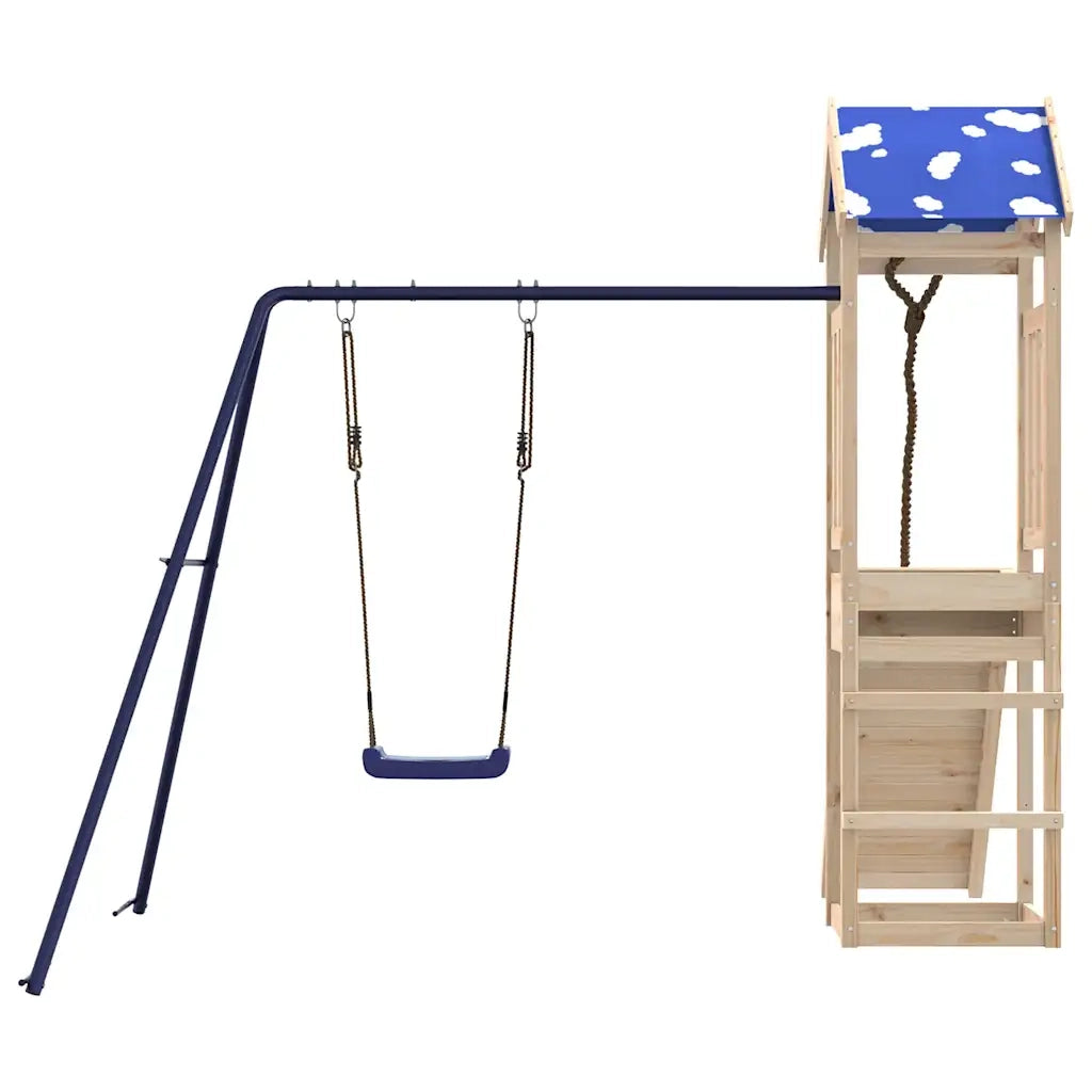Set da Gioco da Esterno in Legno Massello di Pino