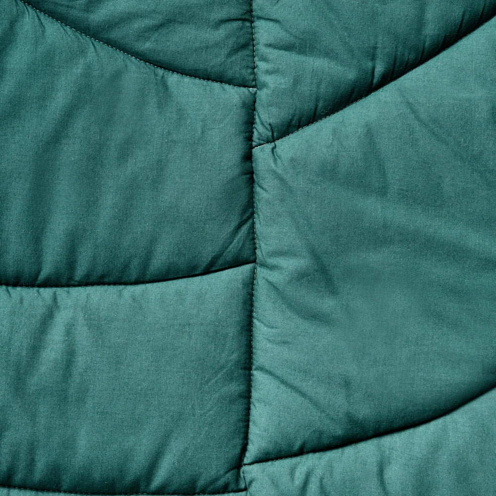 Tappeto per bambini a forma di foglia trapuntato in cotone verde 110 x 110 cm Accessorio per la cameretta