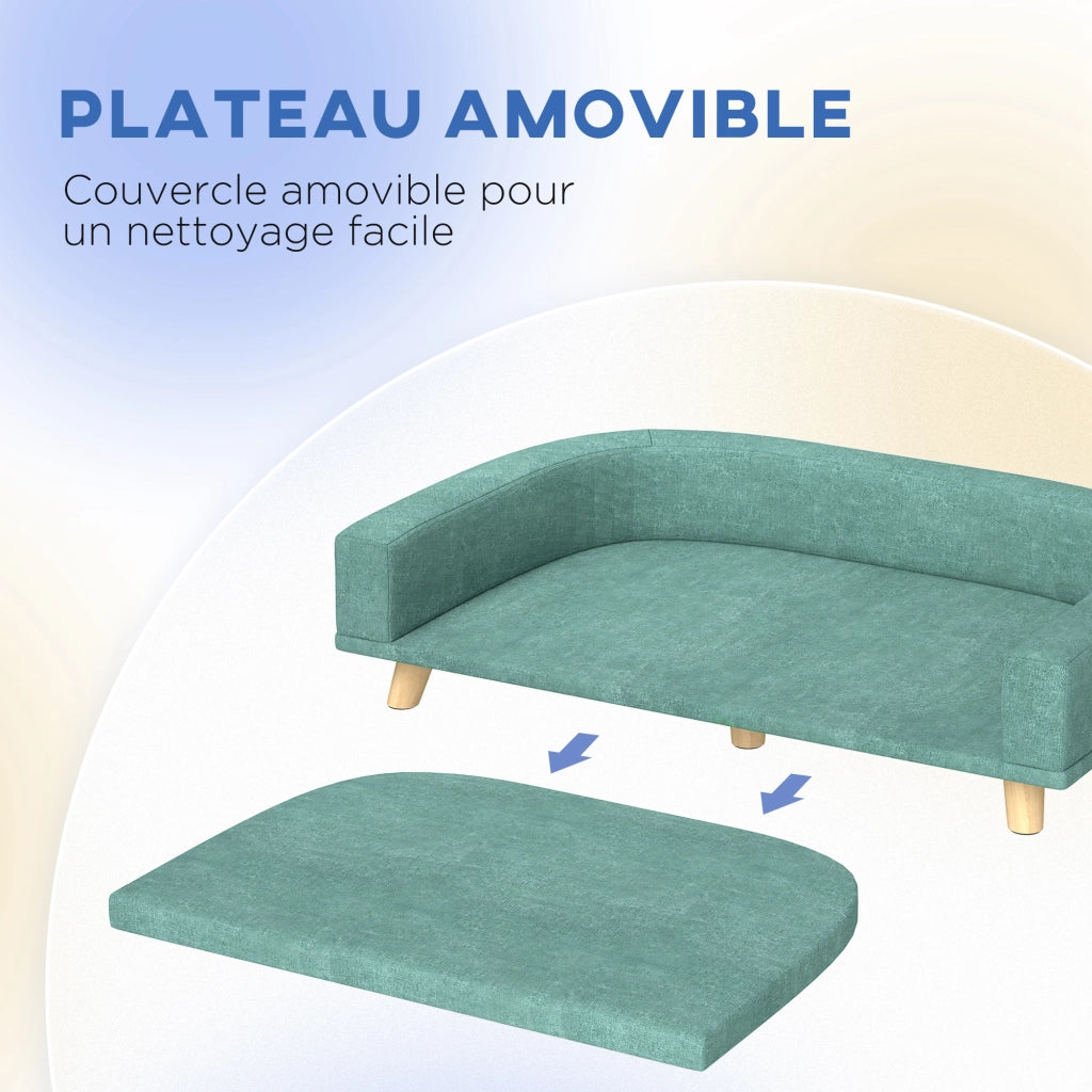 Letto rialzato per cane ¨C Xylo ¨C Tessuto poliestere verde chiaro 98x67x25 cm