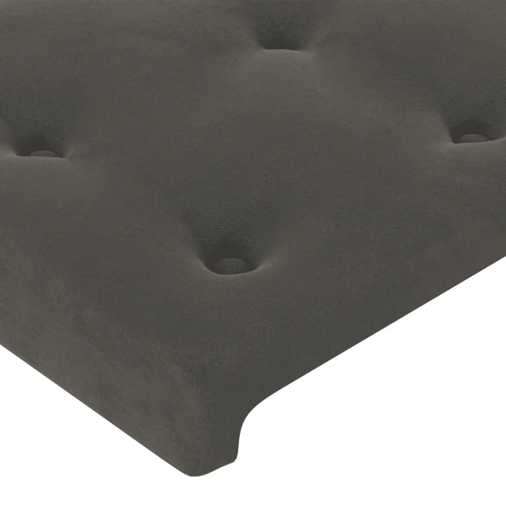 Testiera ad Orecchio Grigio Scuro 103x23x78/88 cm in Velluto 3117621
