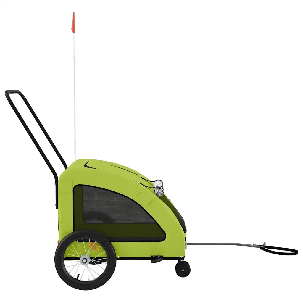 Rimorchio da Bici per Animali Verde Oxford e Ferro CFW4634982