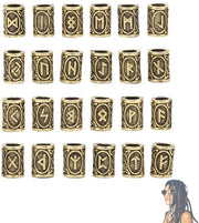 Accessori per capelli e barba - Decorazione DIY - 24 pezzi - Miscelatura di metalli - Progetti unici - Accessori per capelli e barba - Materiale robusto