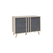 Credenza buffet modello piccolo MALMO in rovere chiaro e grigio cemento
