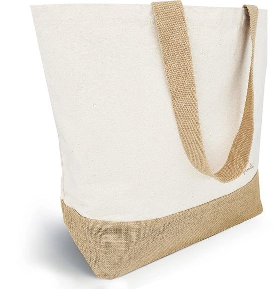 Borsa di Juta per Donne Grande - 400g/m² - Borsa per il Mare - Borsa per Spese - Borsa XXL - 56 x 43 x 18 cm