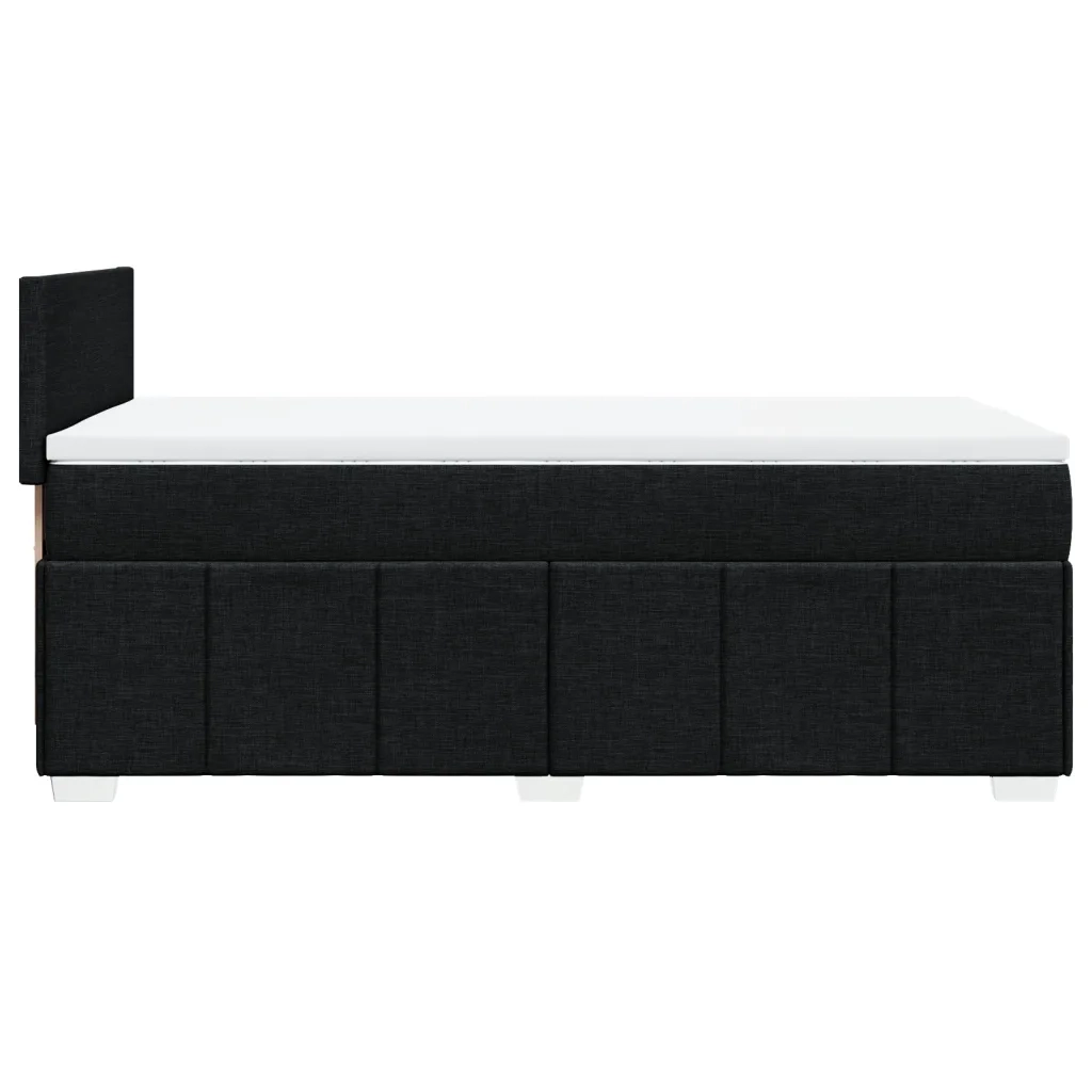 Giroletto a Molle con Materasso Nero 100x200 cm in Tessuto