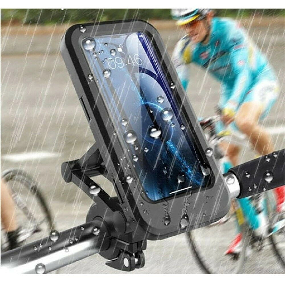 Trade Shop - Supporto Custodia Porta Cellulare Impermeabile Per Moto Bici Fino 6.7" Hl-69 -