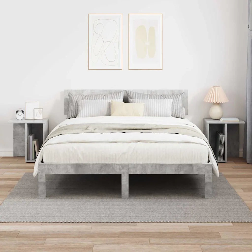 Tavolino 2 pcs Grigio cemento 37 x 32 x 40 cm Legno multistrato