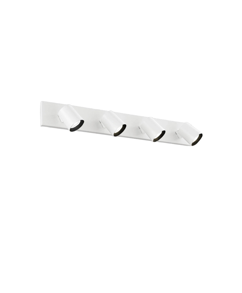 Modo Faretto a soffitto a 4 luci, struttura in pressofusione di alluminio, Bianco, attacco GU10, versatile per ogni ambiente domestico