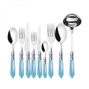 ALADDIN Ghiera Cromata, Posate Set 75 pz, Scatola in Legno Wengè,