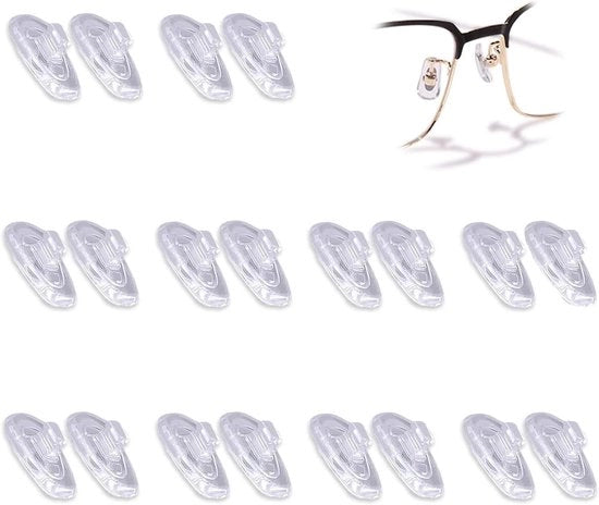 10 paia di supporti nasali in silicone - antiscivolo e morbidi - trasparenti