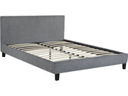 Letto in velluto a coste "Ambre" - 140 x 190 - Grigio