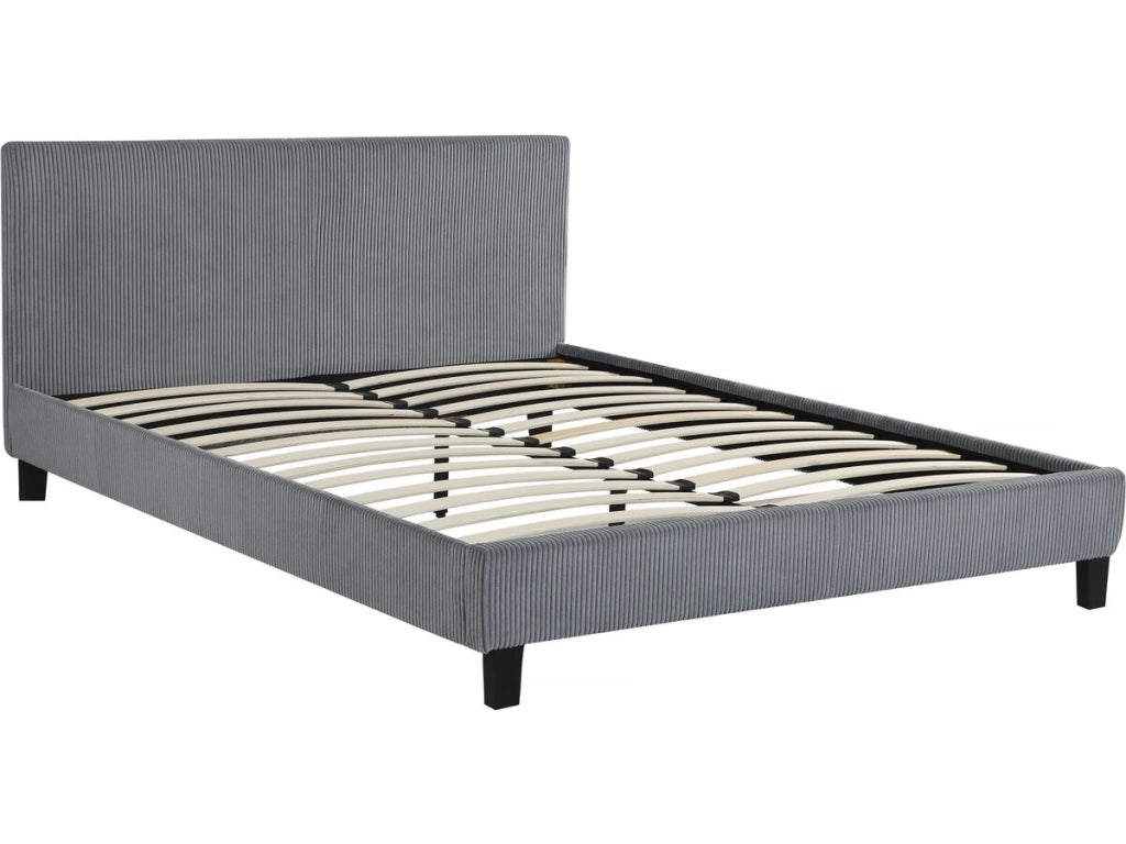 Letto in velluto a coste "Ambre" - 140 x 190 - Grigio