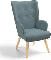 Sillón escandinavo IVAR en tejido verde eucalipto