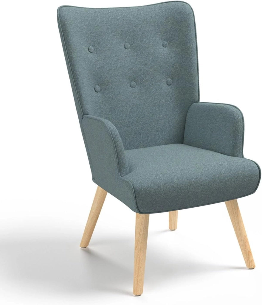 Sillón escandinavo IVAR en tejido verde eucalipto